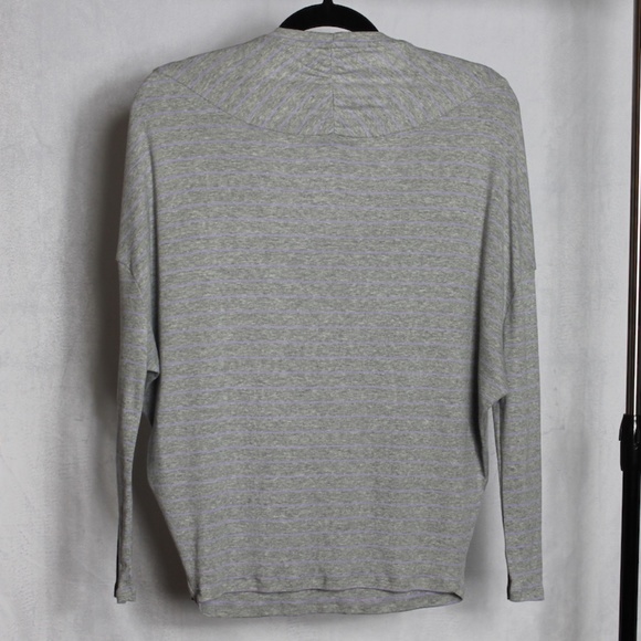 Monk & Lou Grey and Purple Striped Long Sleeve Top - Picture 6 of 6